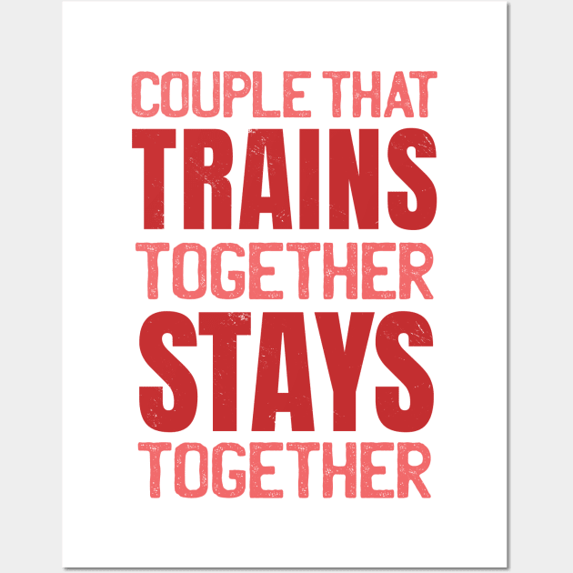 Couple That Trains Together Matching Couple Wall Art by Printroof